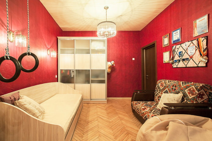 red plaster in the interior red plaster in the interior