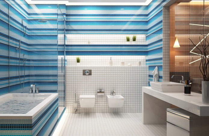 striped walls in the bathroom interior striped walls in the bathroom interior
