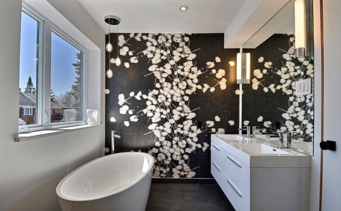 accent wall design in bathroom interior accent wall design in the bathroom interior
