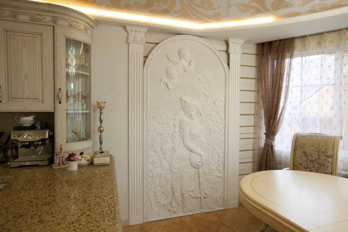 stucco patterns on the wall in the kitchen stucco patterns on the wall in the kitchen