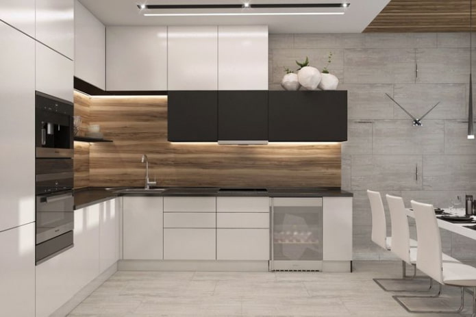 wood-like wall panels on the apron wood-like wall panels on the apron