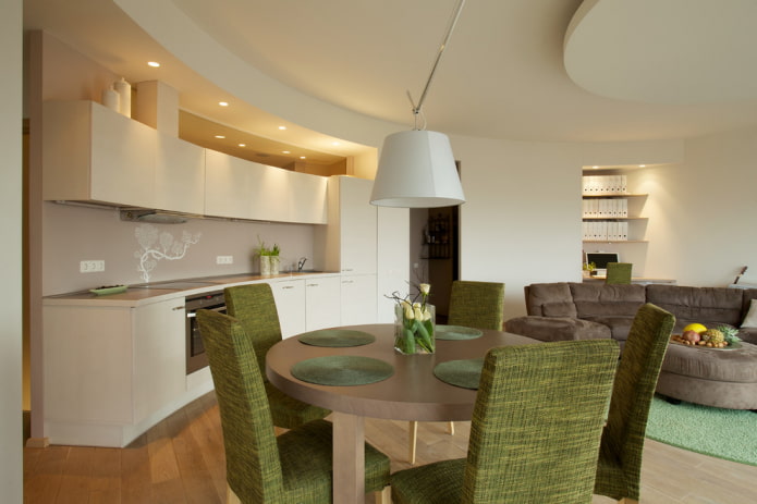 rounded wall in the kitchen rounded wall in the kitchen