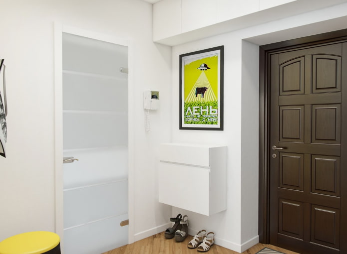 poster in the interior of the hallway