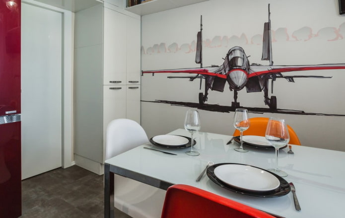 a picture of an airplane in the interior a picture of an airplane in the interior