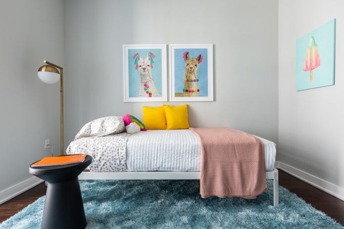 paintings on the wall in the interior of the nursery paintings on the wall in the interior of the nursery