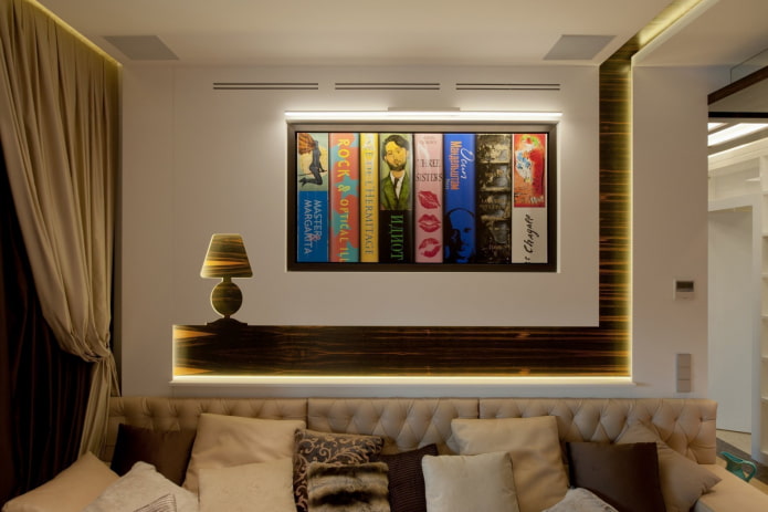 backlit painting in the interior backlit painting in the interior