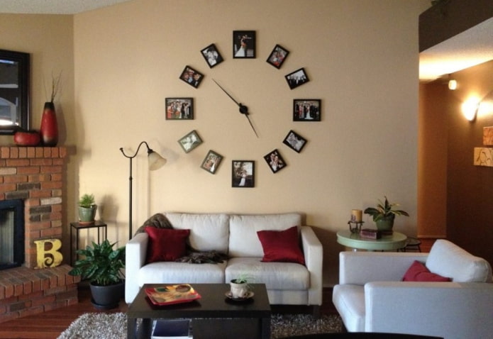 photographs in the form of a clock interior photographs in the form of a clock interior