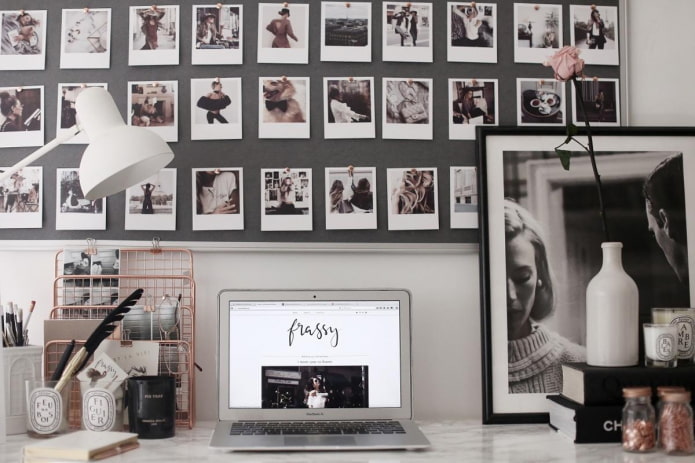 pictures of polaroid on the wall in the interior pictures of polaroid on the wall in the interior