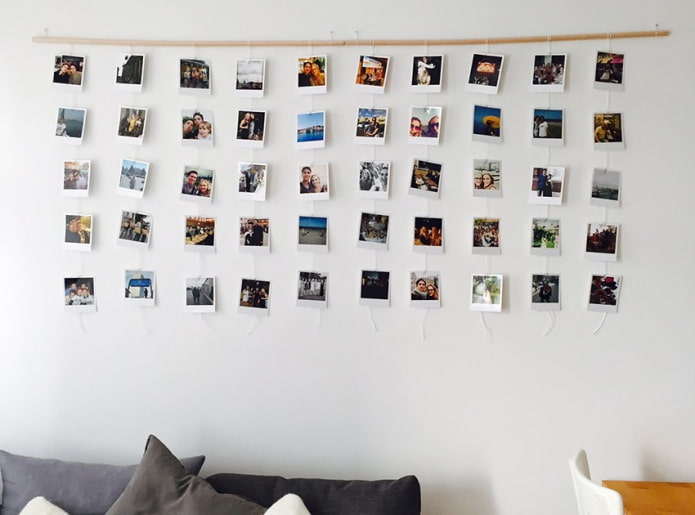 pictures of polaroid on the wall in the interior pictures of polaroid on the wall in the interior