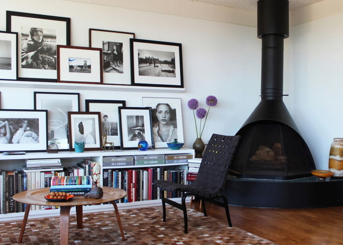 black and white photographs in the interior black and white photographs in the interior