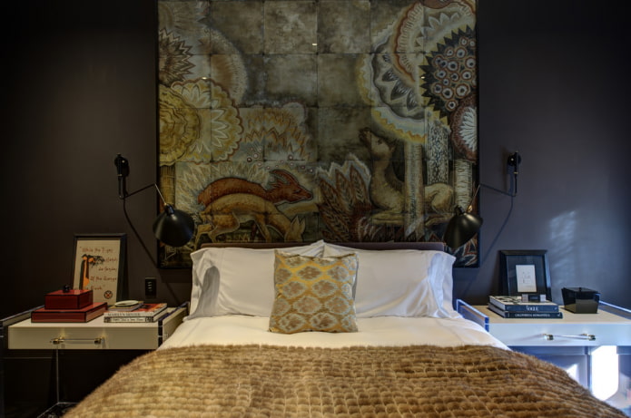 decorative panel on the wall in the interior