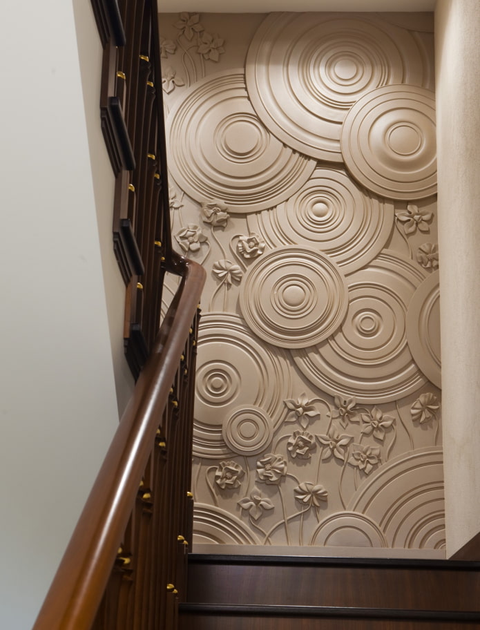 decorative panel on the wall in the interior