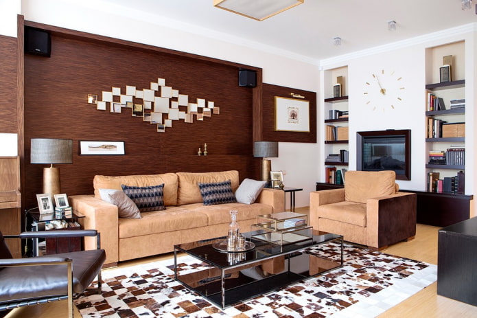 wall decor in the interior of the living room