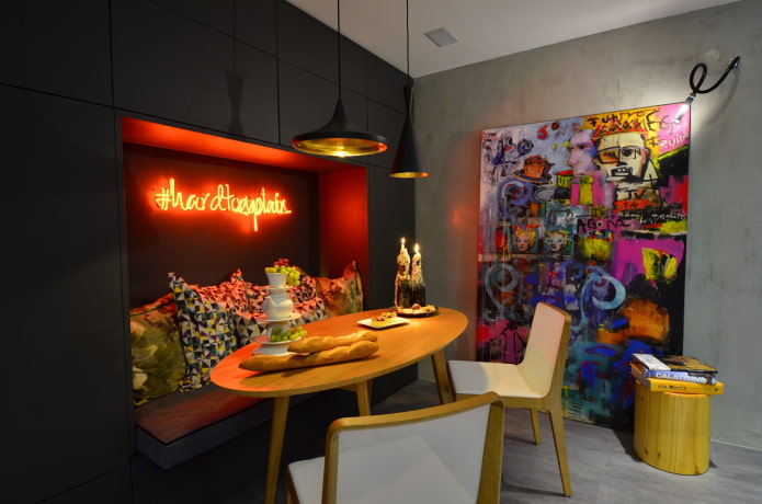 inscription on the wall in the interior