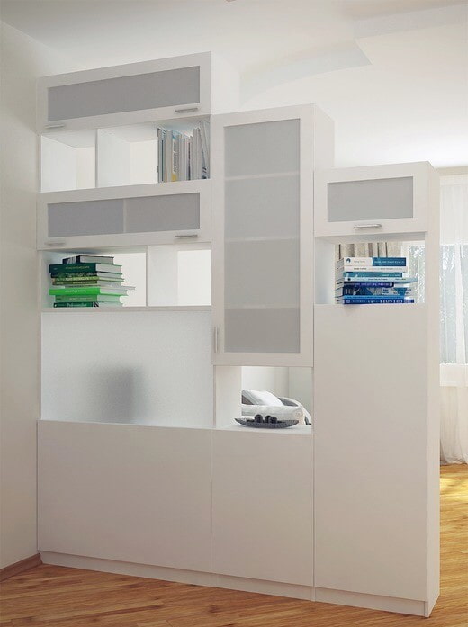 wardrobe with a ladder in the form of a partition in the interior wardrobe with a ladder in the form of a partition in the interior
