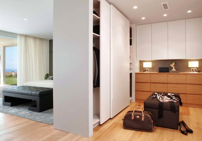 plasterboard cabinet in the form of a partition in the interior plasterboard cabinet in the form of a partition in the interior