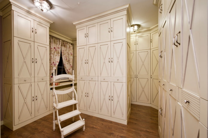 wardrobe in the form of a partition in the interior in the style of Provence wardrobe in the form of a partition in the interior in the style of Provence