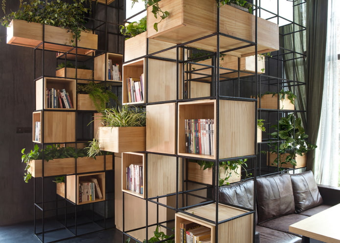 cabinet with an aquarium in the form of a partition in the interior cabinet with an aquarium in the form of a partition in the interior