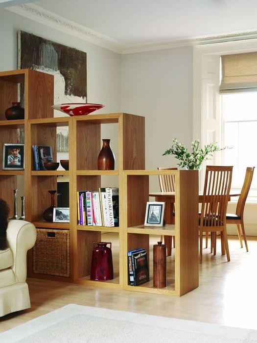 partition in the form of a stepped rack in the interior partition in the form of a stepped rack in the interior