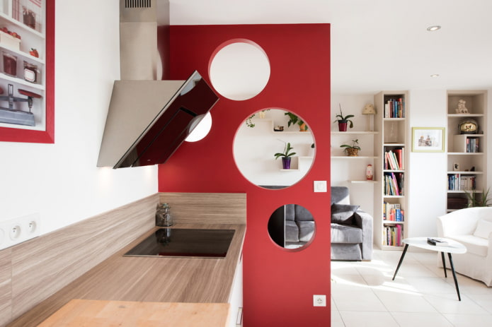 curly plasterboard partition in the interior curly plasterboard partition in the interior