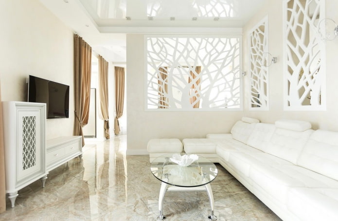 plasterboard partition in the interior of the living room plasterboard partition in the interior of the living room