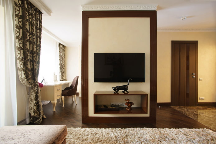 decorative false wall in the interior decorative false wall in the interior