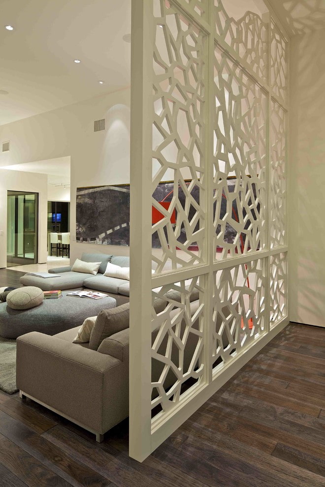 openwork partition in the interior openwork partition in the interior