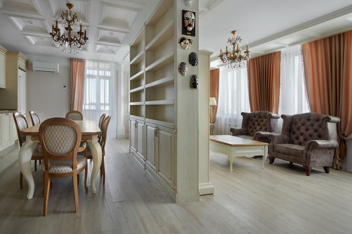 partition in the interior in a classic style partition in the interior in a classic style