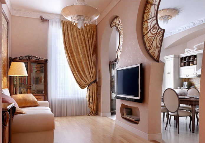 curly partition in the interior curly partition in the interior