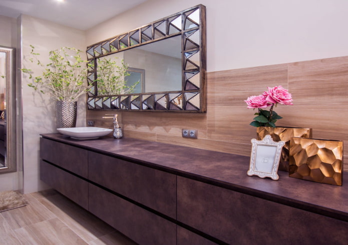 rectangular mirror in the interior of the bathroom rectangular mirror in the interior of the bathroom