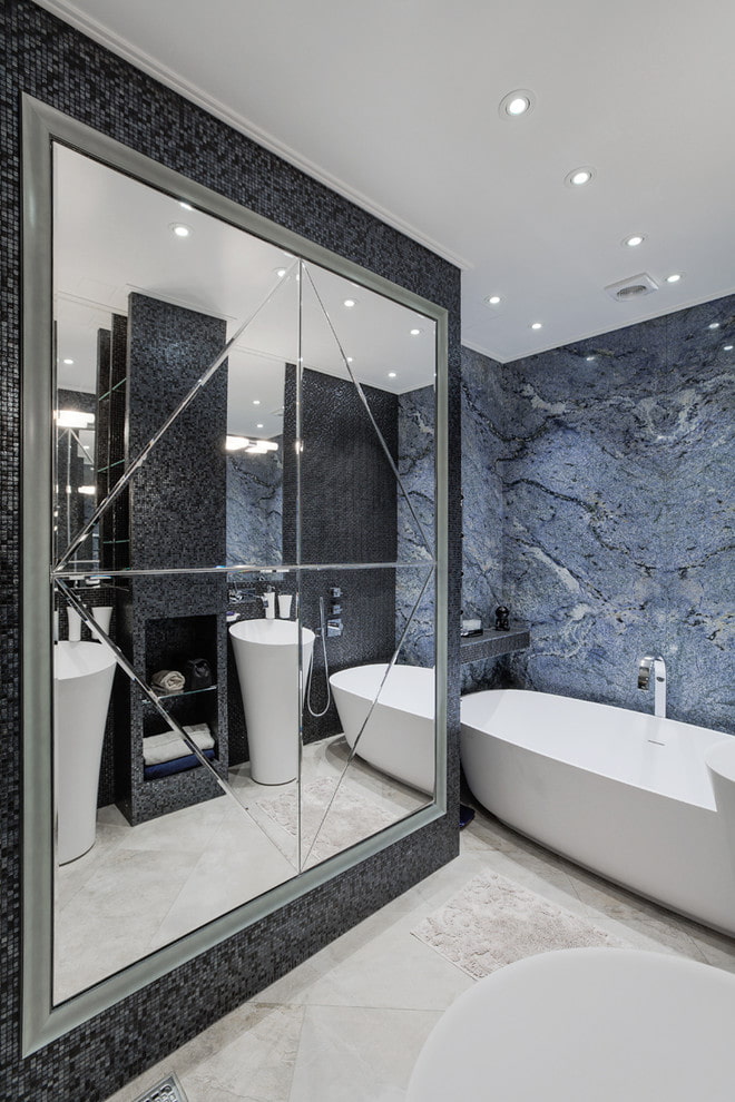 beveled mirror in the bathroom interior beveled mirror in the bathroom interior