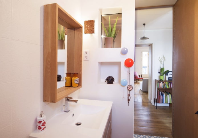mirror with shelf in the interior of the bathroom mirror with shelf in the interior of the bathroom