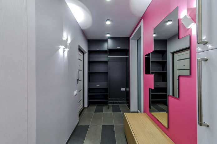 curly mirror in the interior of the hallway curly mirror in the interior of the hallway