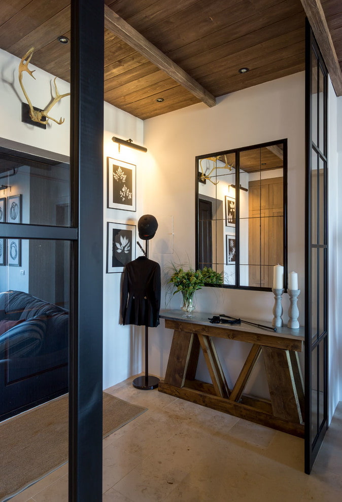 mirror in the interior of the hallway mirror in the interior of the hallway