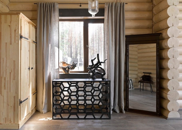 mirror in the corner in the interior of the hallway mirror in the corner in the interior of the hallway