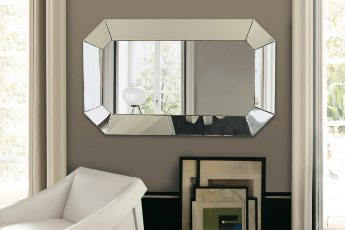 mirror product with double facet in the interior mirror product with double facet in the interior