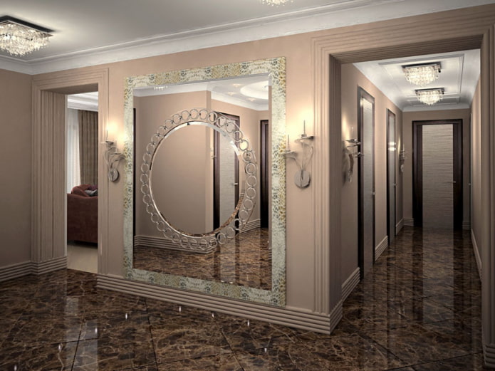 beveled mirror with patterns in the interior beveled mirror with patterns in the interior