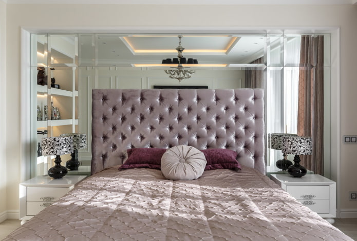 beveled mirror in the interior of the bedroom beveled mirror in the interior of the bedroom