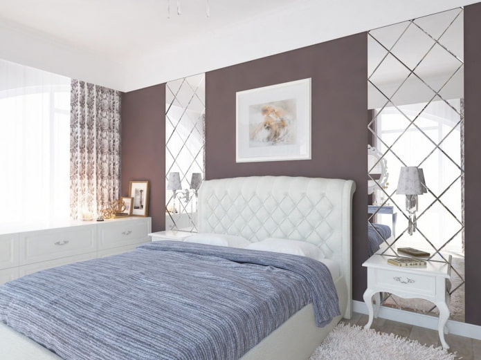 mirror with rhombuses in the interior of the bedroom mirror with rhombuses in the interior of the bedroom
