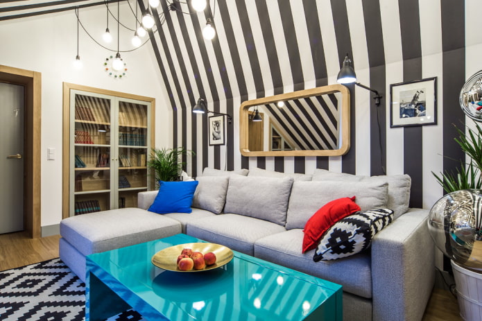 wall mirror in the hall