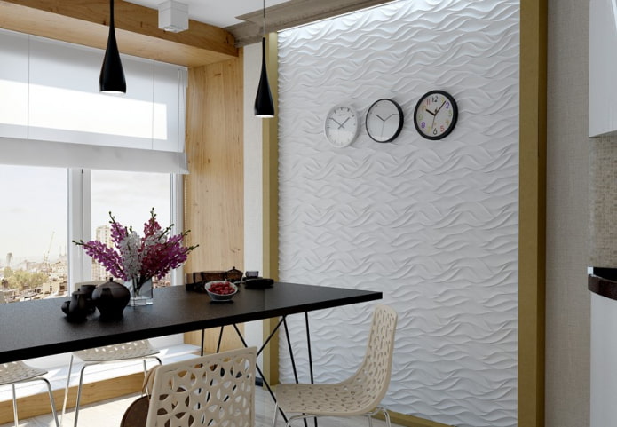 PVC panels in the interior of the kitchen PVC panels in the interior of the kitchen