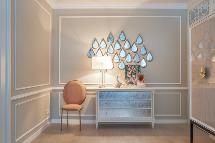 wall mirror panel in the interior wall mirror panel in the interior