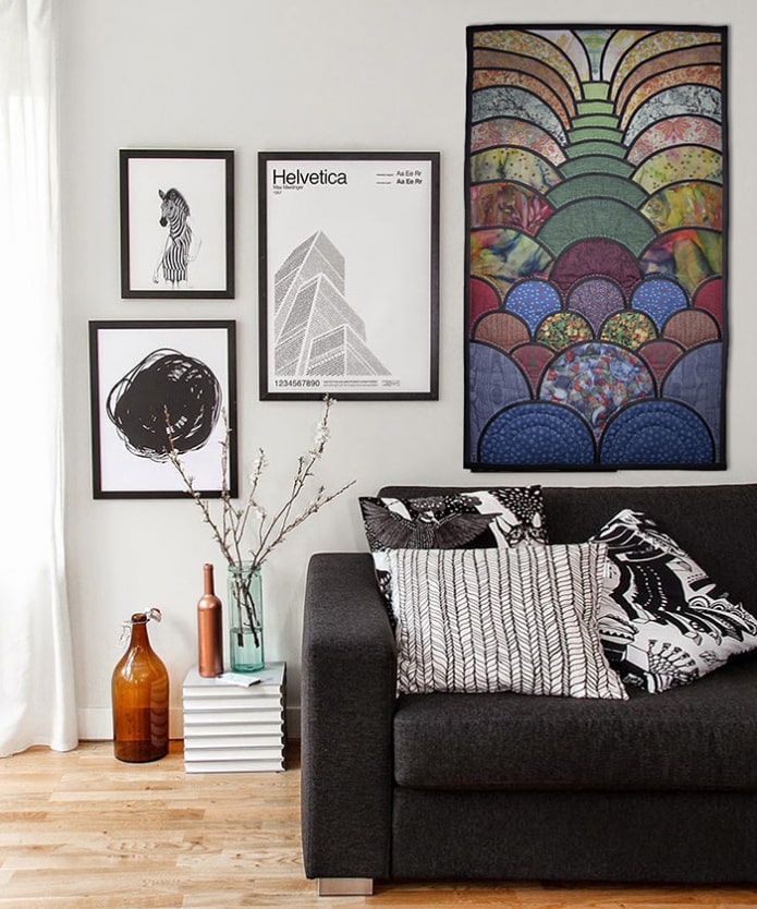 wall patchwork panel in the interior wall patchwork panel in the interior