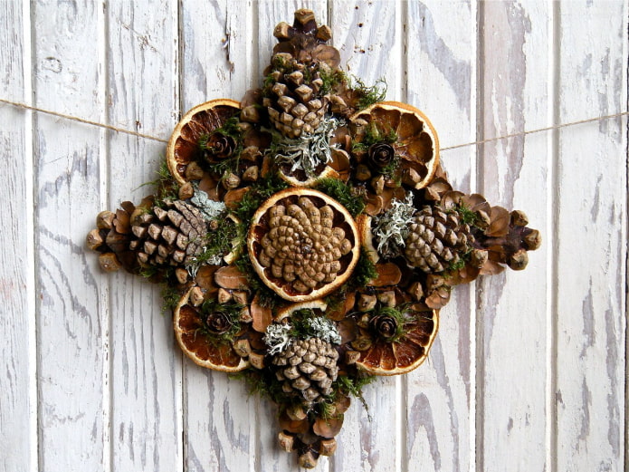 panel of cones on the wall in the interior panel of cones on the wall in the interior