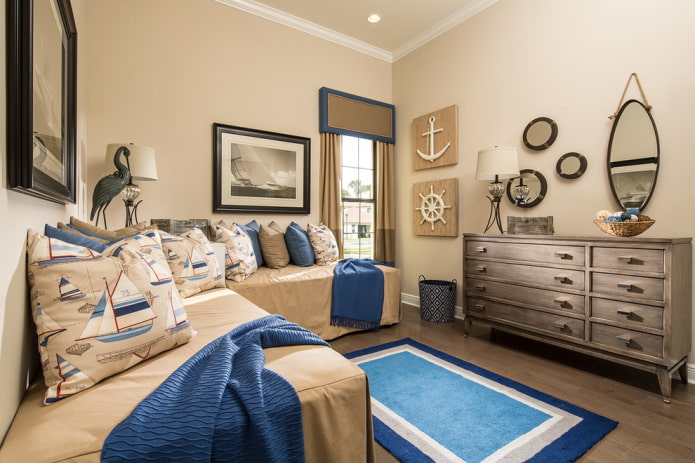 wall panel in the interior in a marine style wall panel in the interior in a marine style