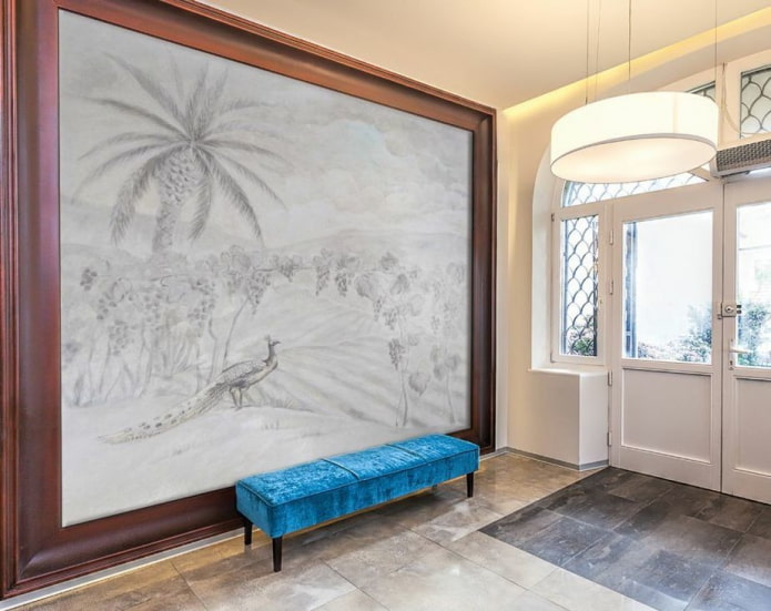 wall panel depicting nature in the interior wall panel depicting nature in the interior