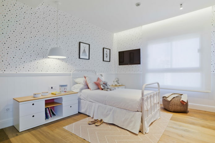 TV in the interior of the children's bedroom TV in the interior of the children's bedroom