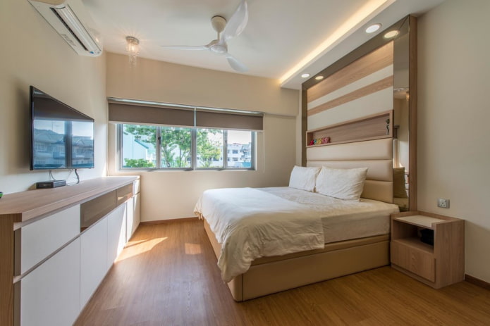 TV in the interior of the bedroom TV in the interior of the bedroom