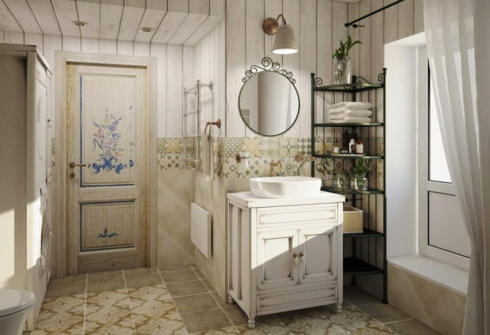 decoupage doors in Provence style interior