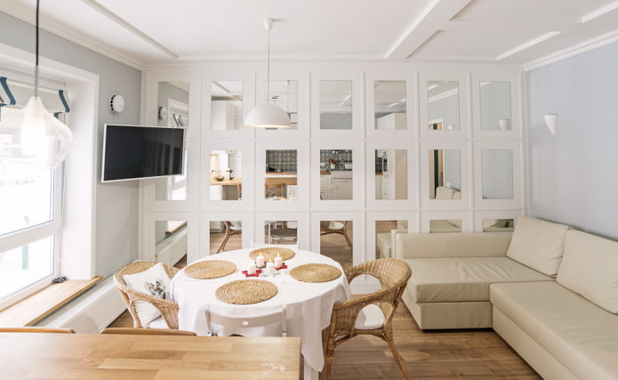 TV in the corner in the interior of the living room TV in the corner in the interior of the living room